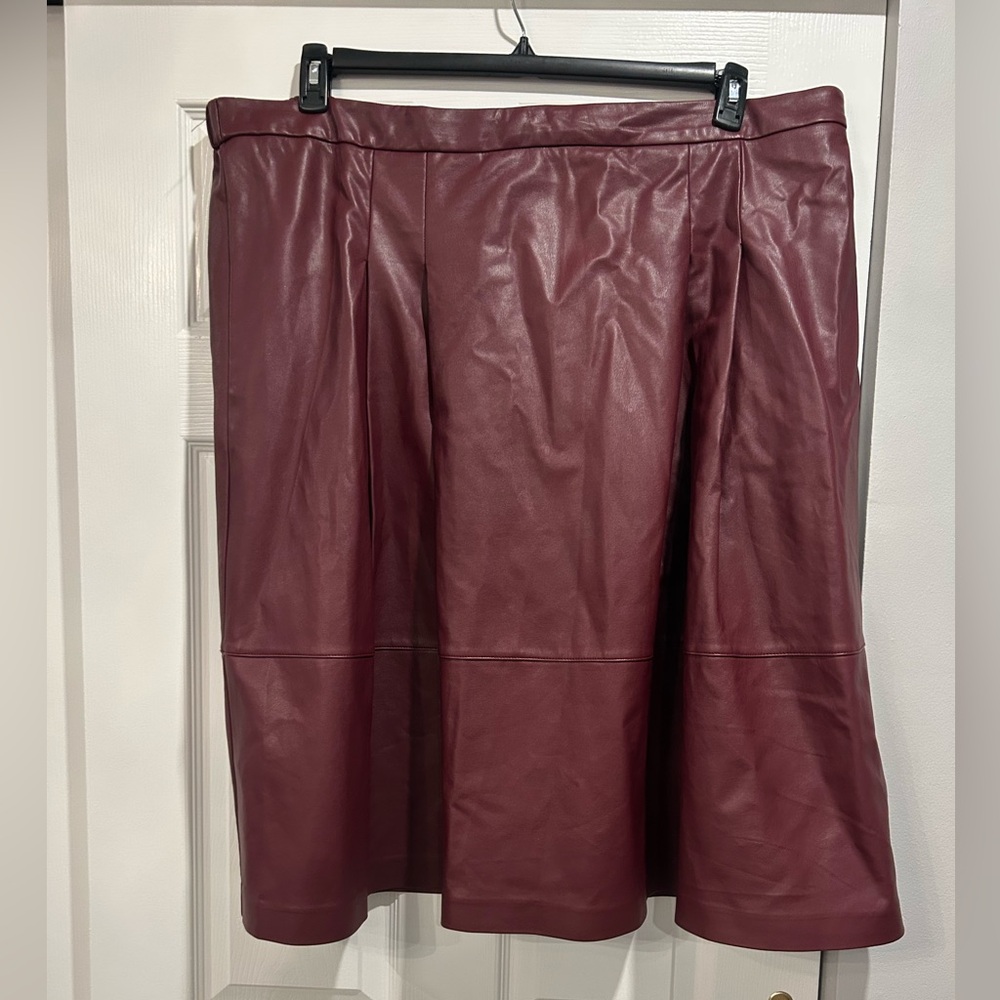 Plus Faux Leather Skirt
